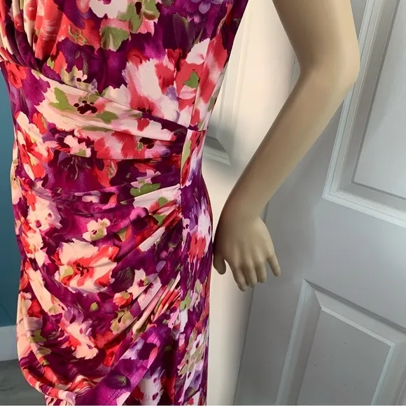 Lauren Ralph Lauren Floral Print Ruched Sheath Dress