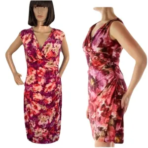 Lauren Ralph Lauren Floral Print Ruched Sheath Dress