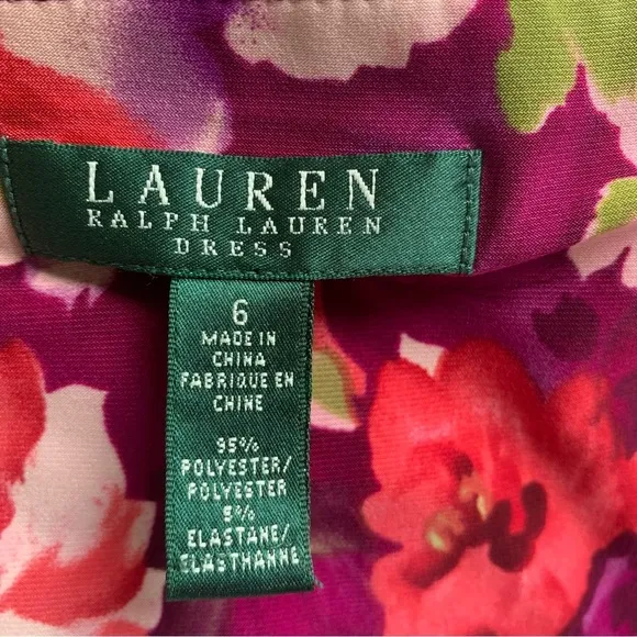 Lauren Ralph Lauren Floral Print Ruched Sheath Dress