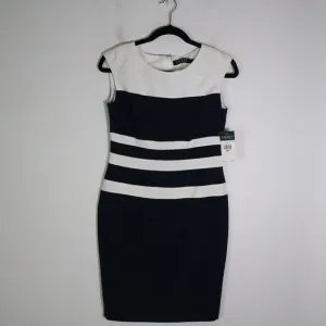 Lauren Ralph Lauren Striped Sheath Dress Womens 6P Navy Preppy Cocktail Office