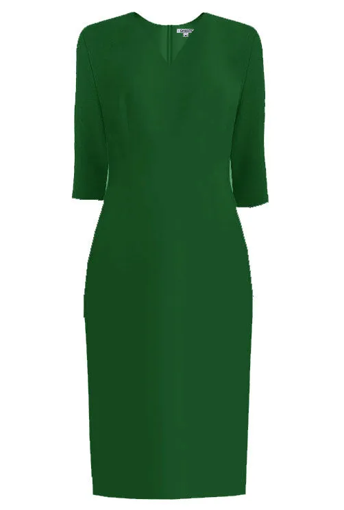 Lausanne Bright Coral Sheath Dress Sleeves