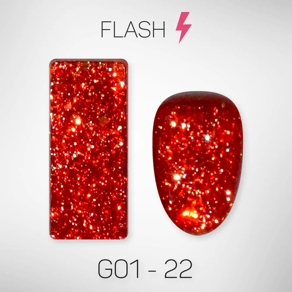 LAVIS Glitter G01 - Set 24 Colors - Gel Polish 0.5 oz - Galaxy Collection