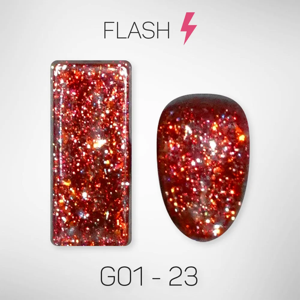 LAVIS Glitter G01 - Set 24 Colors - Gel Polish 0.5 oz - Galaxy Collection