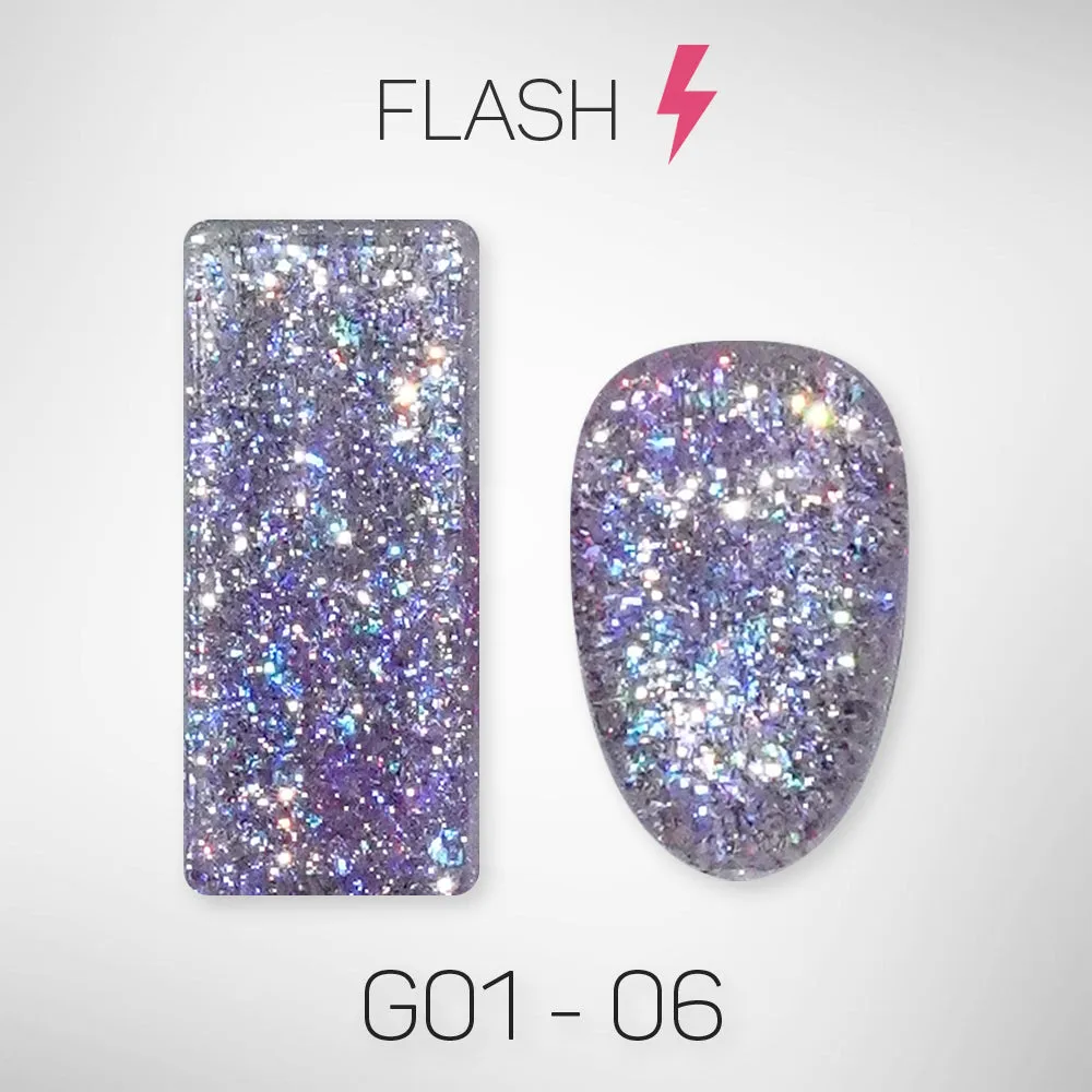 LAVIS Glitter G01 - Set 24 Colors - Gel Polish 0.5 oz - Galaxy Collection