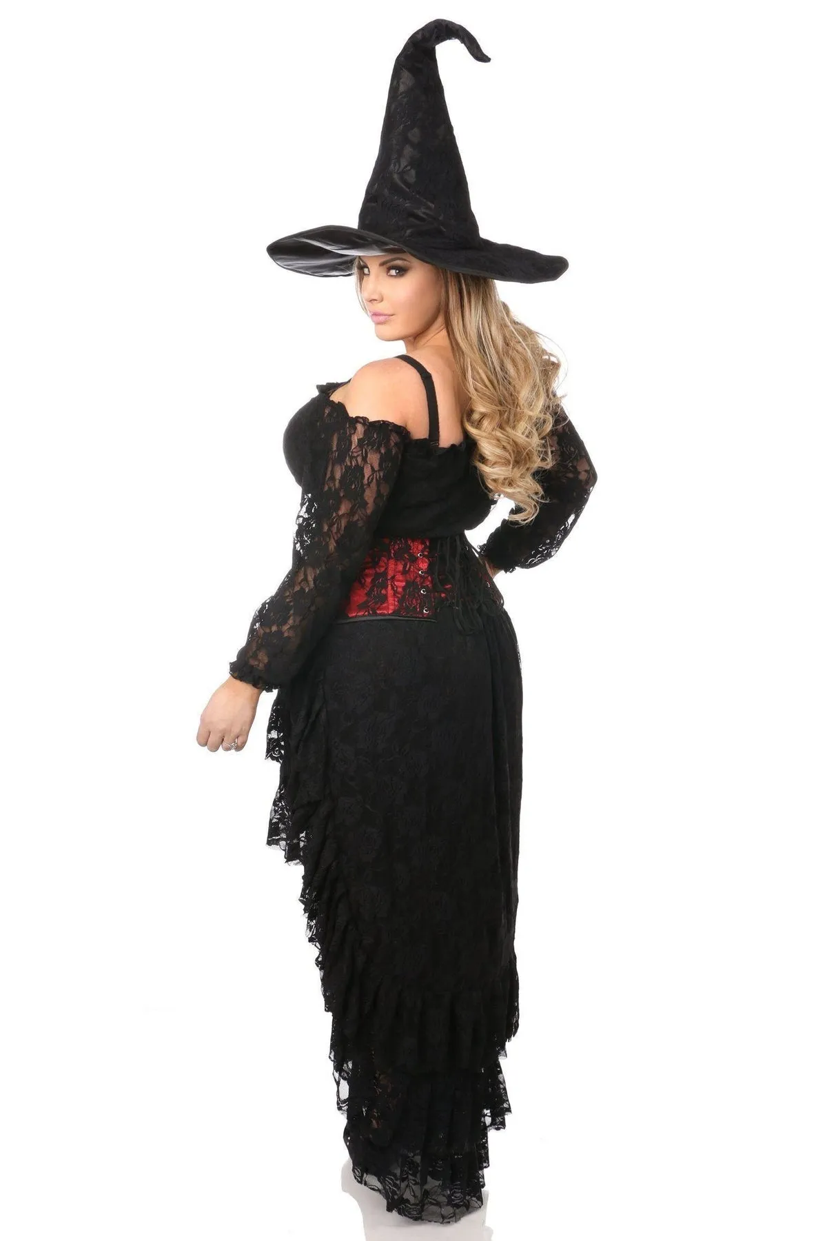 Lavish 4 Piece Lace Witch Corset Costume