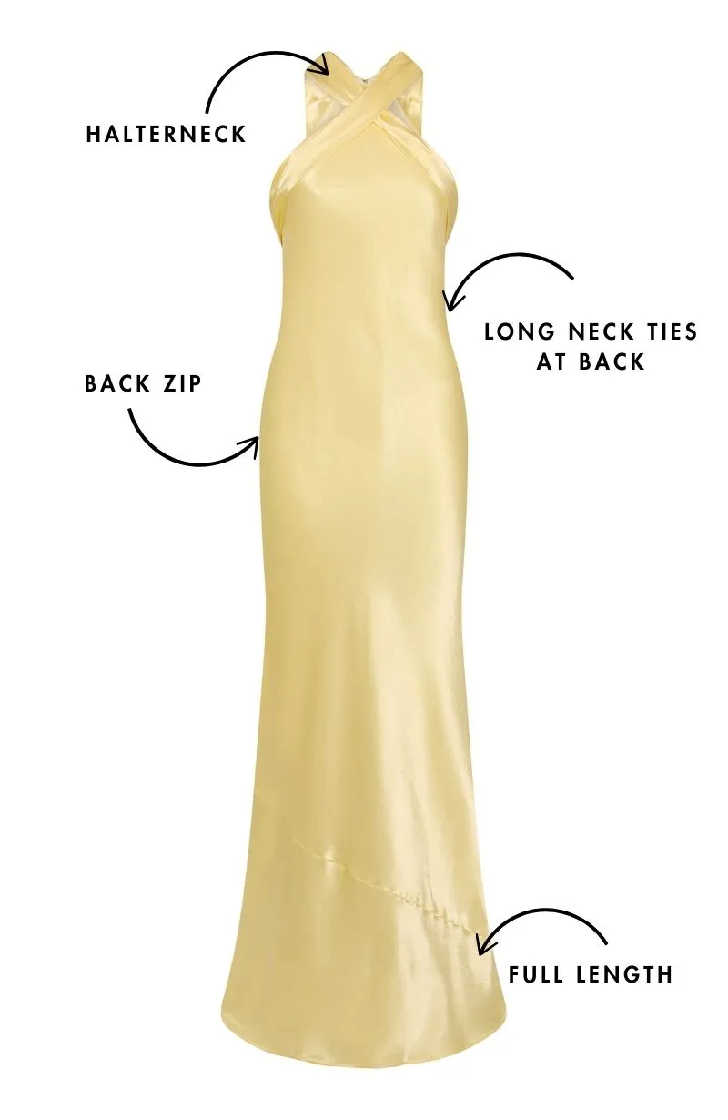 Lemonade Yellow Satin Swatch - NEW SS25