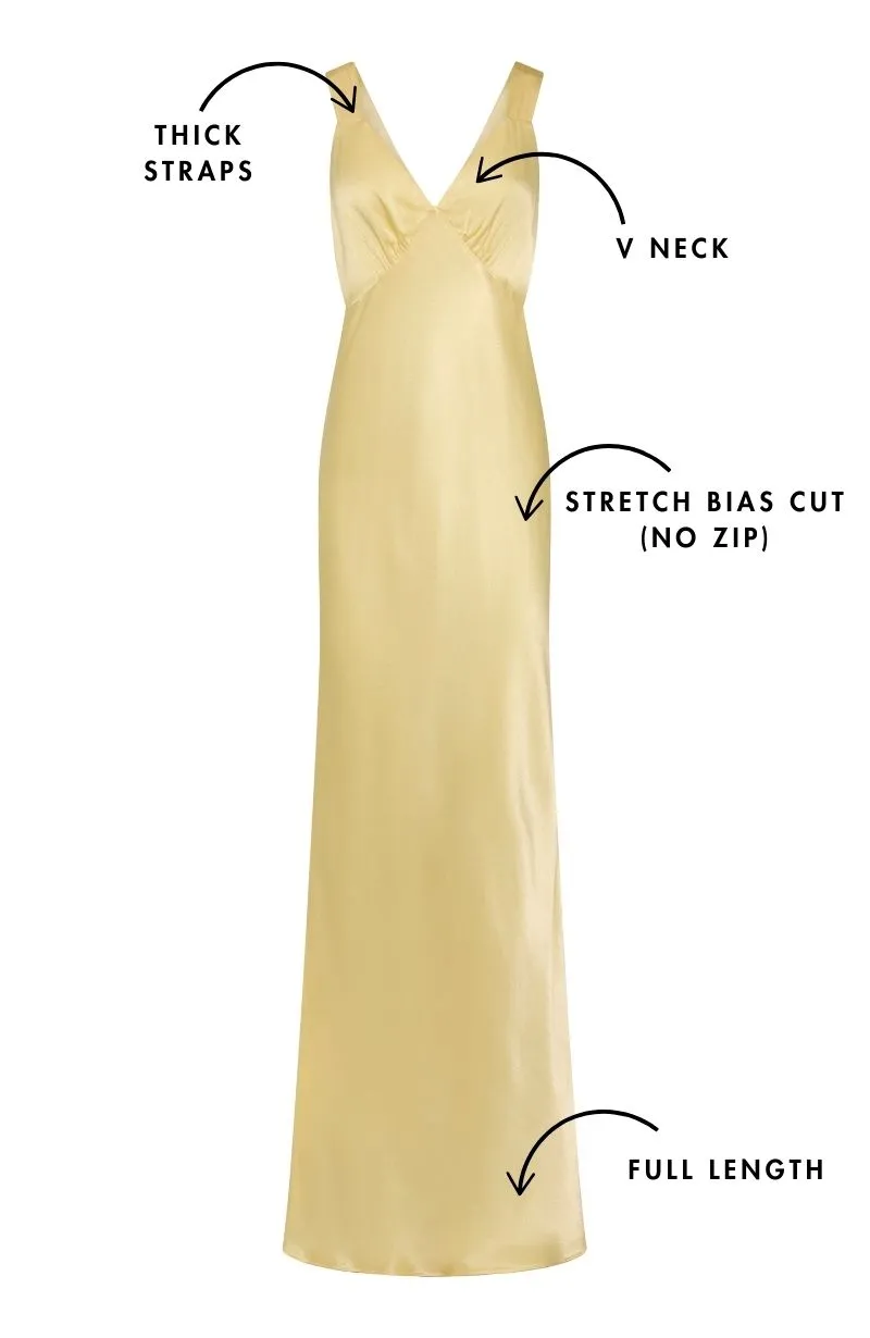 Lemonade Yellow Satin Swatch - NEW SS25