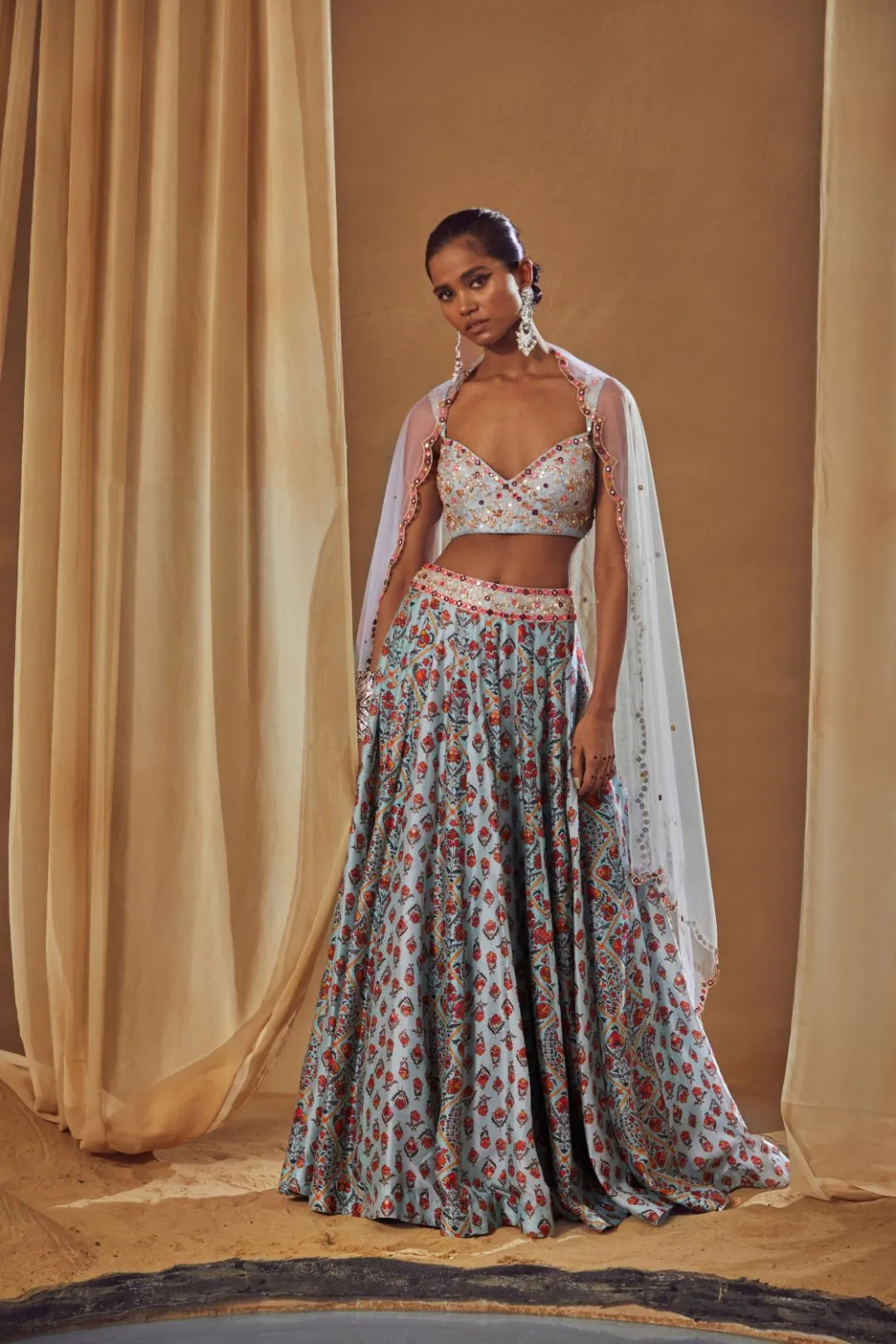 Light Blue Lehenga Set