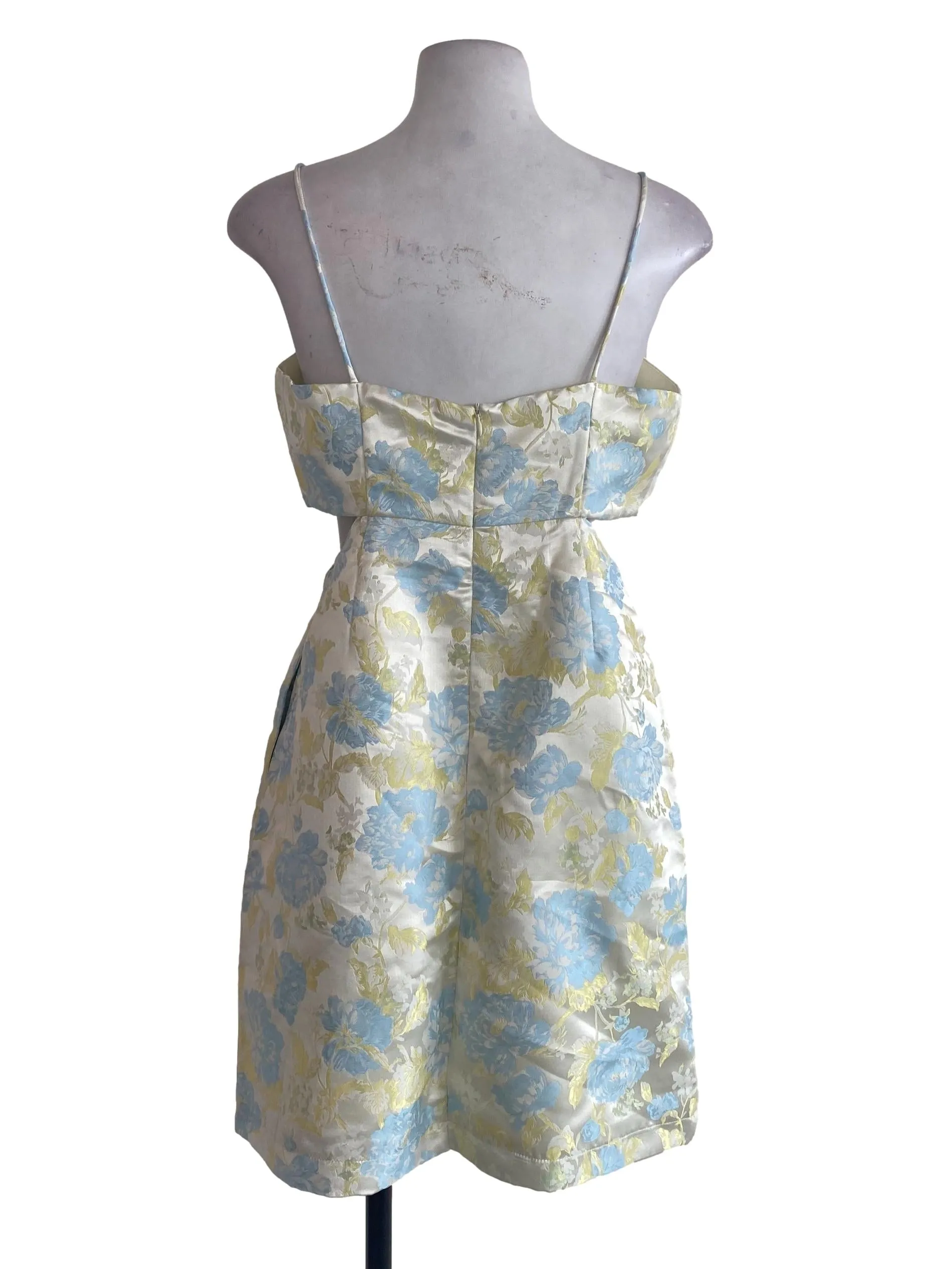 Light Yellow Floral Sheath Dress