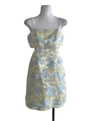 Light Yellow Floral Sheath Dress