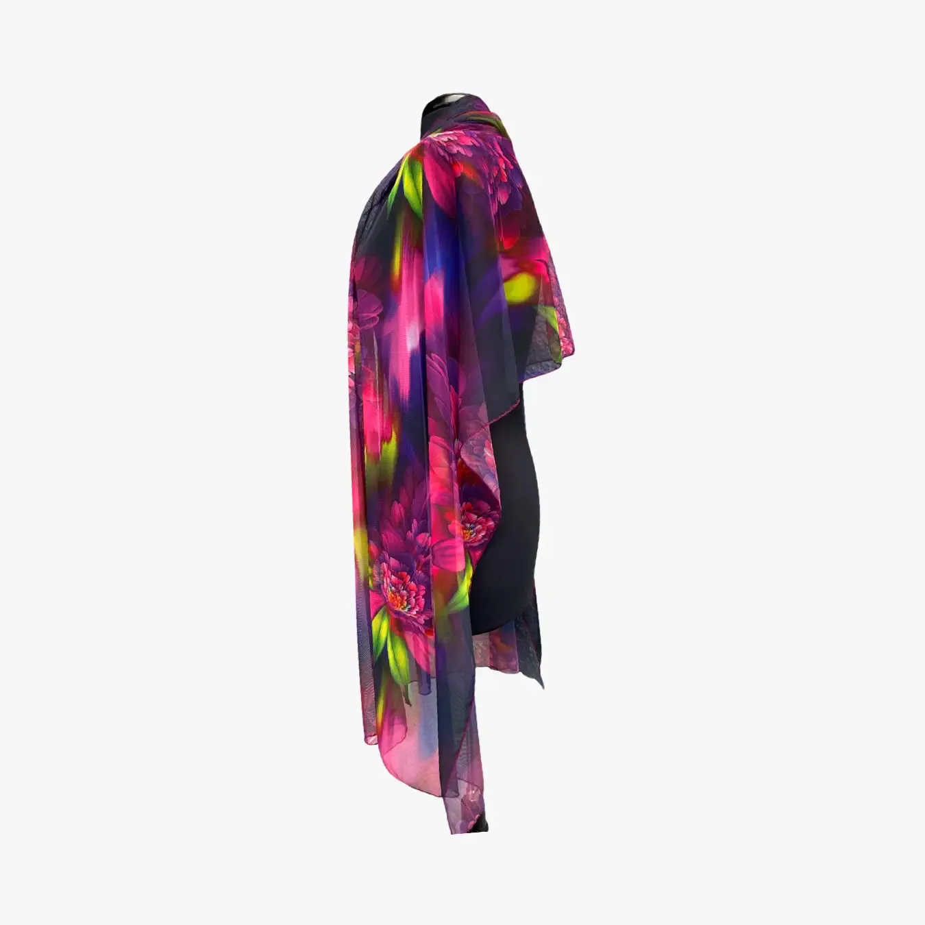 LILLIAN Long And Wide Sheer Shawl Stole Wrap Cover