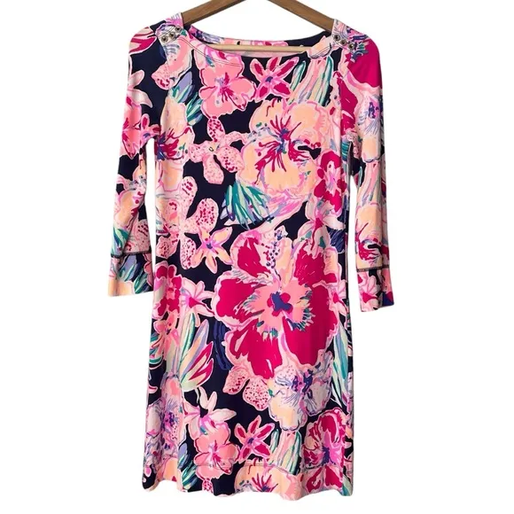 Lilly Pulitzer Sophie Dress in Navy Tipping Point UPF 50 Size XS