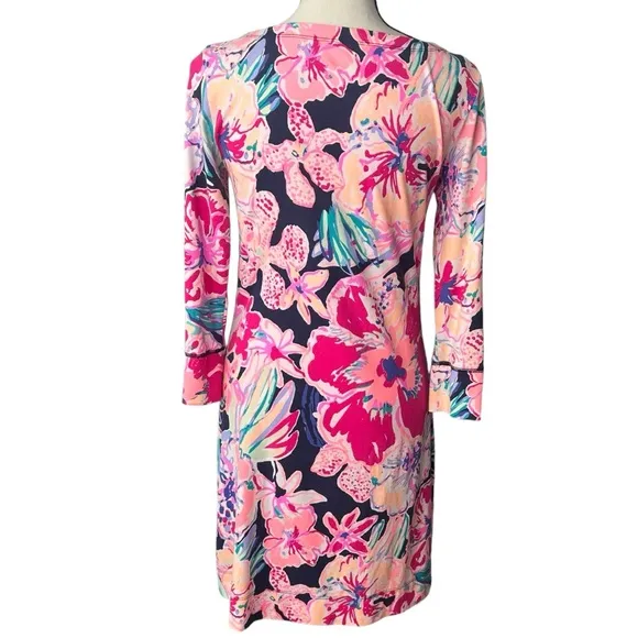 Lilly Pulitzer Sophie Dress in Navy Tipping Point UPF 50 Size XS