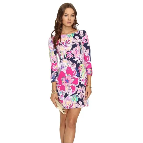 Lilly Pulitzer Sophie Dress in Navy Tipping Point UPF 50 Size XS