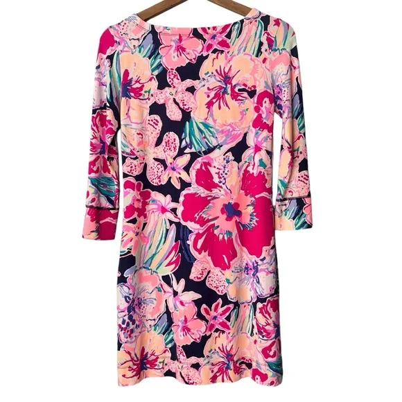 Lilly Pulitzer Sophie Dress in Navy Tipping Point UPF 50 Size XS