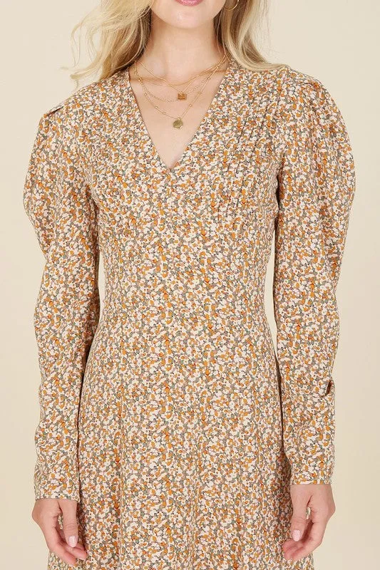 Lilou Fit and Flare floral maxi dress