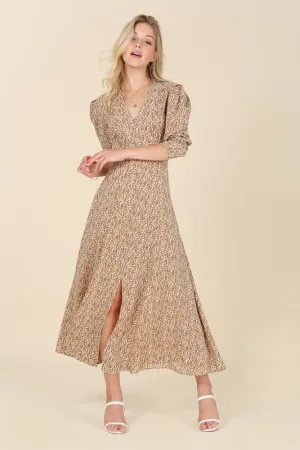 Lilou Fit and Flare floral maxi dress