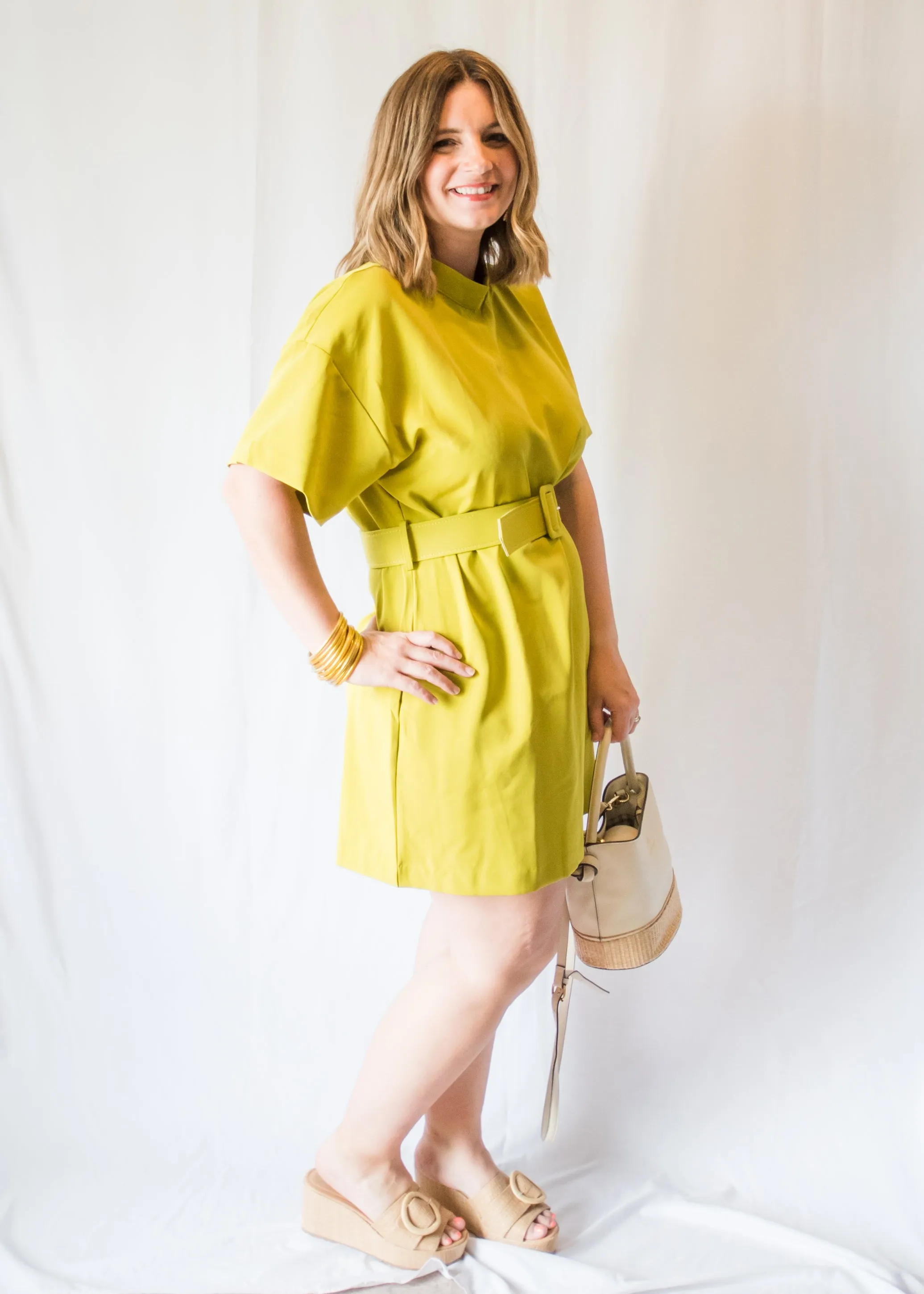 Lime yours! Belted Sheath Dress