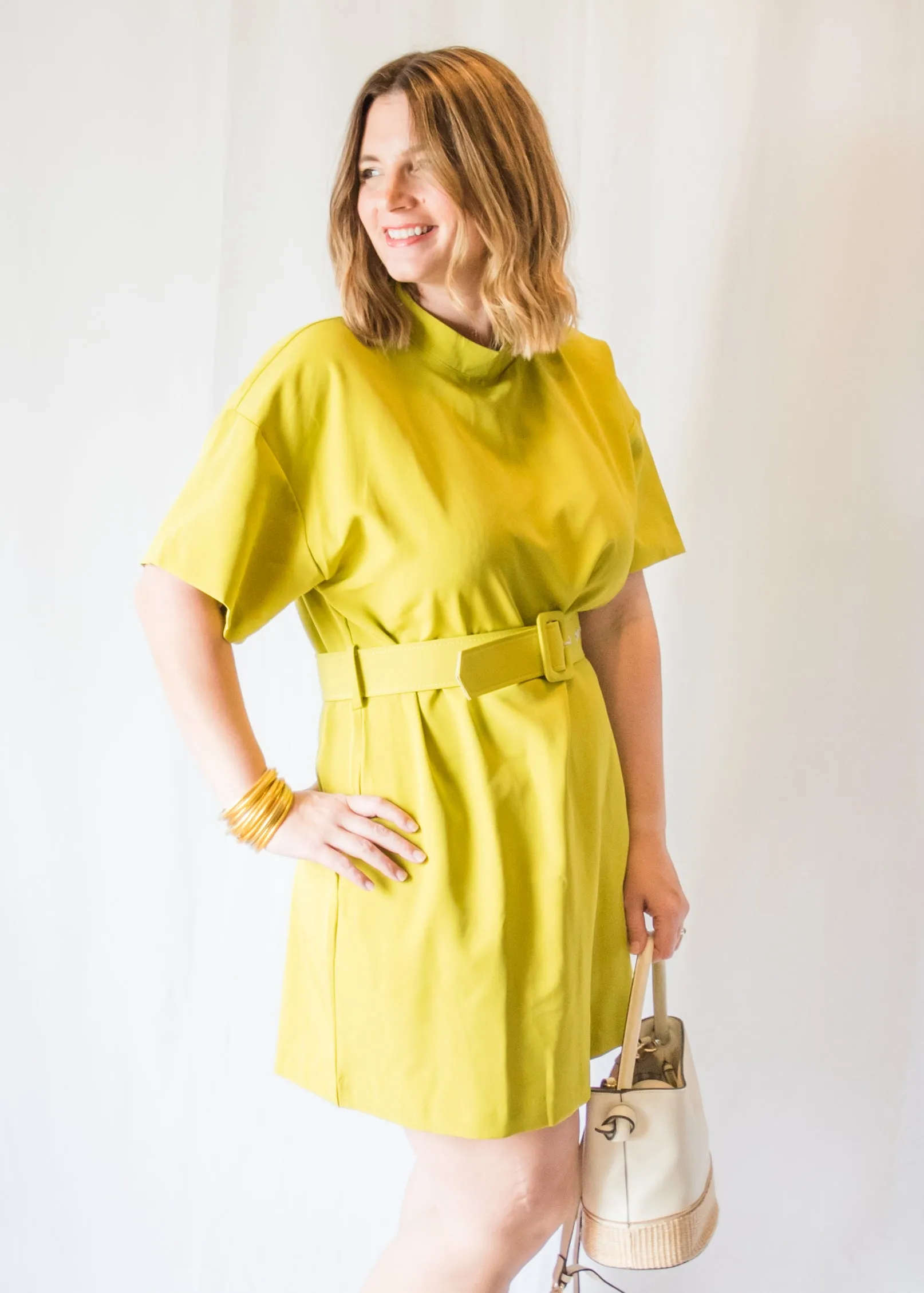 Lime yours! Belted Sheath Dress