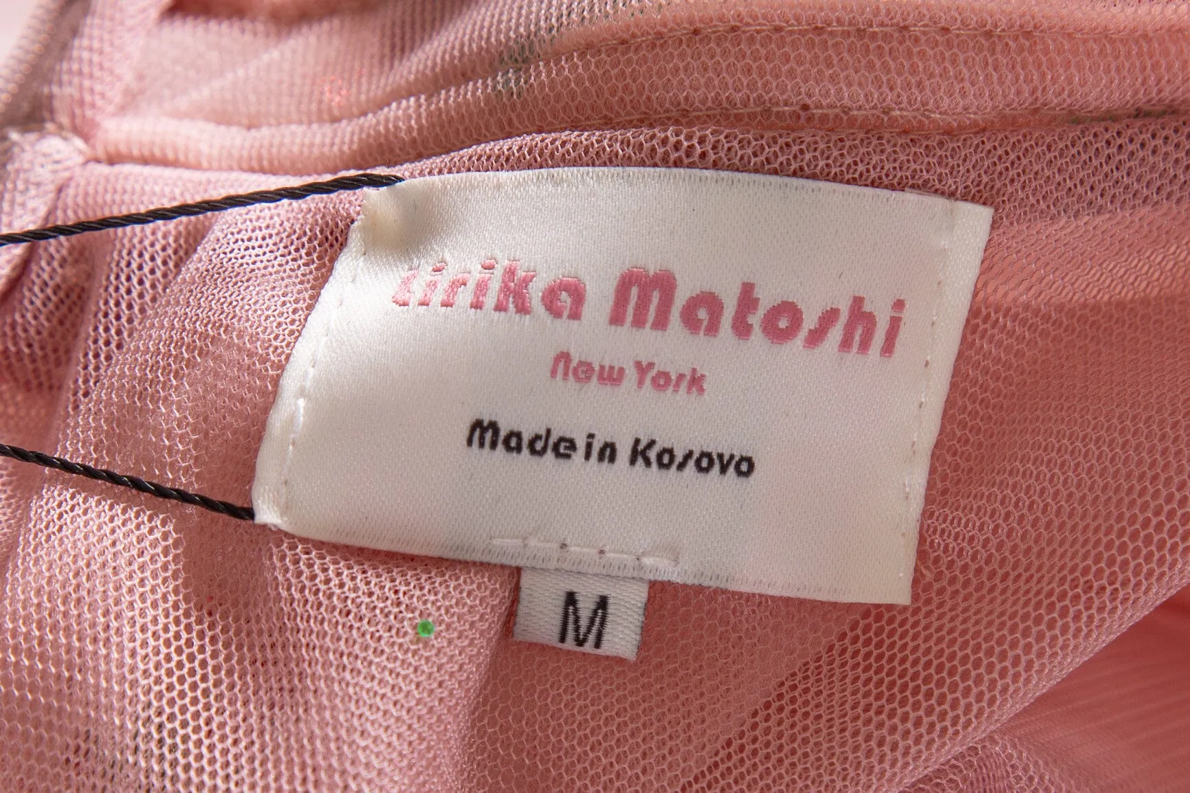 Lirika Matoshi Pink Tulle and Glitter Strawberry Dress SZ M