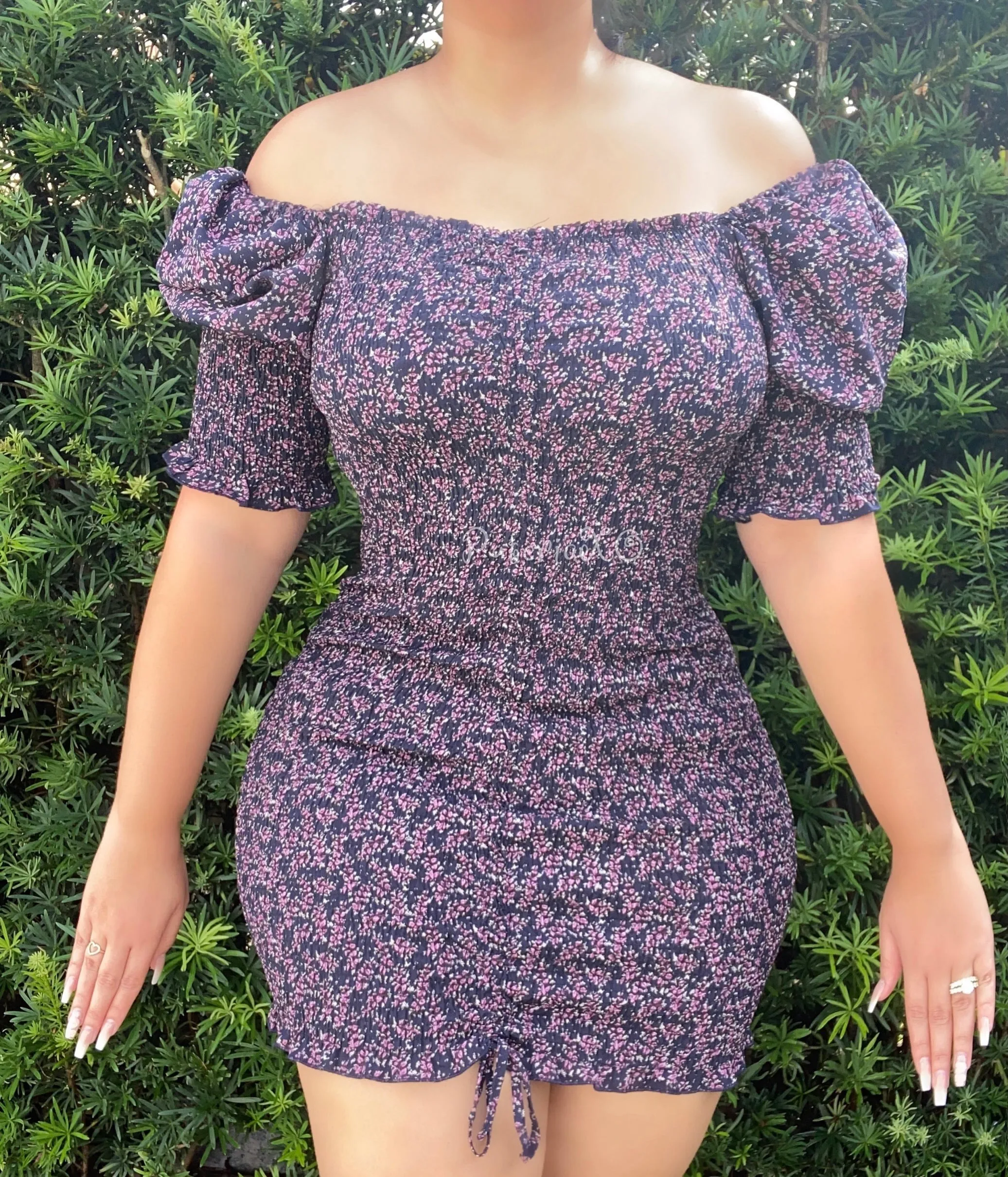 Loira Dress - Navy Blue