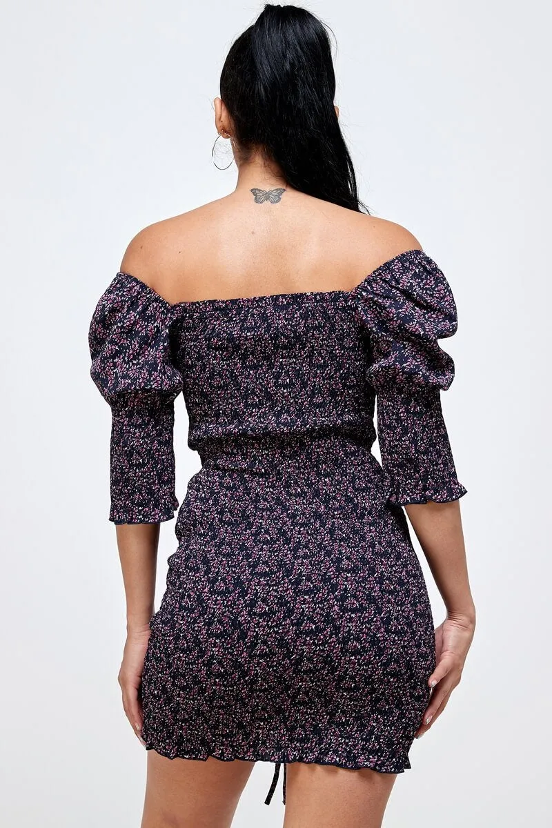 Loira Dress - Navy Blue