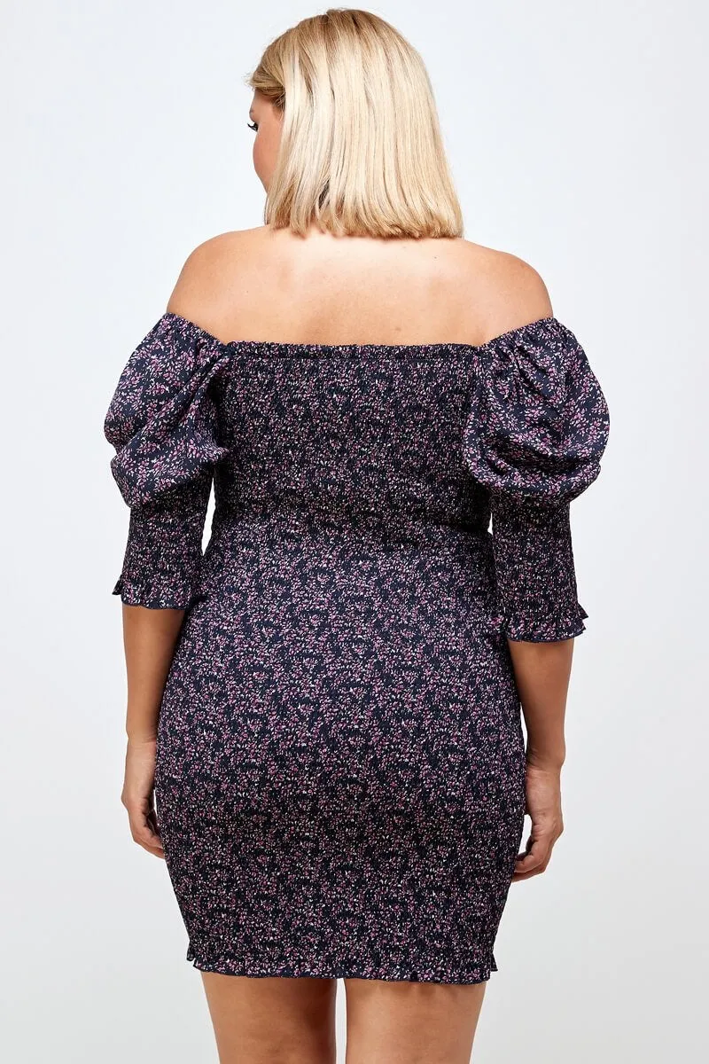 Loira Dress - Navy Blue
