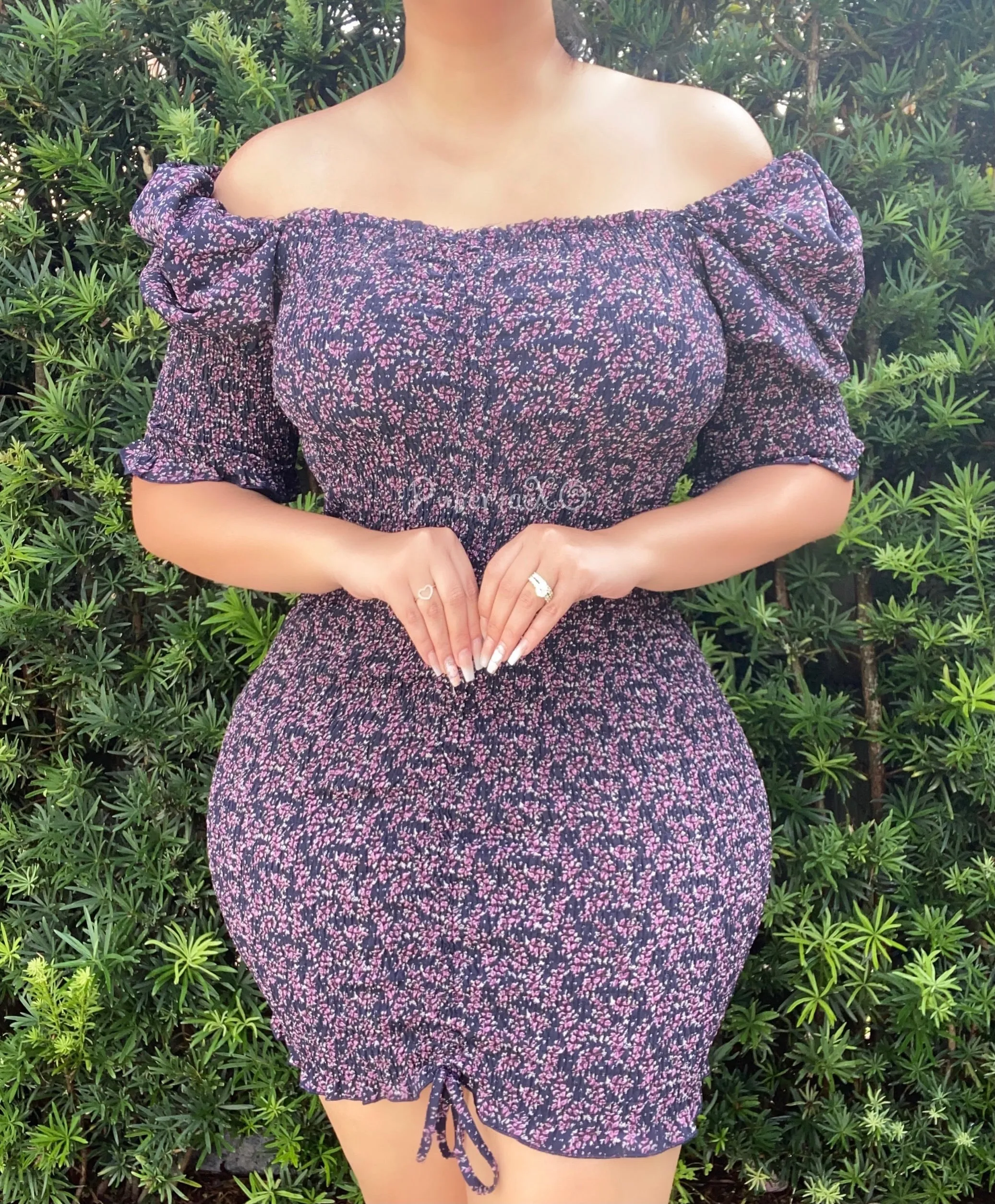 Loira Dress - Navy Blue