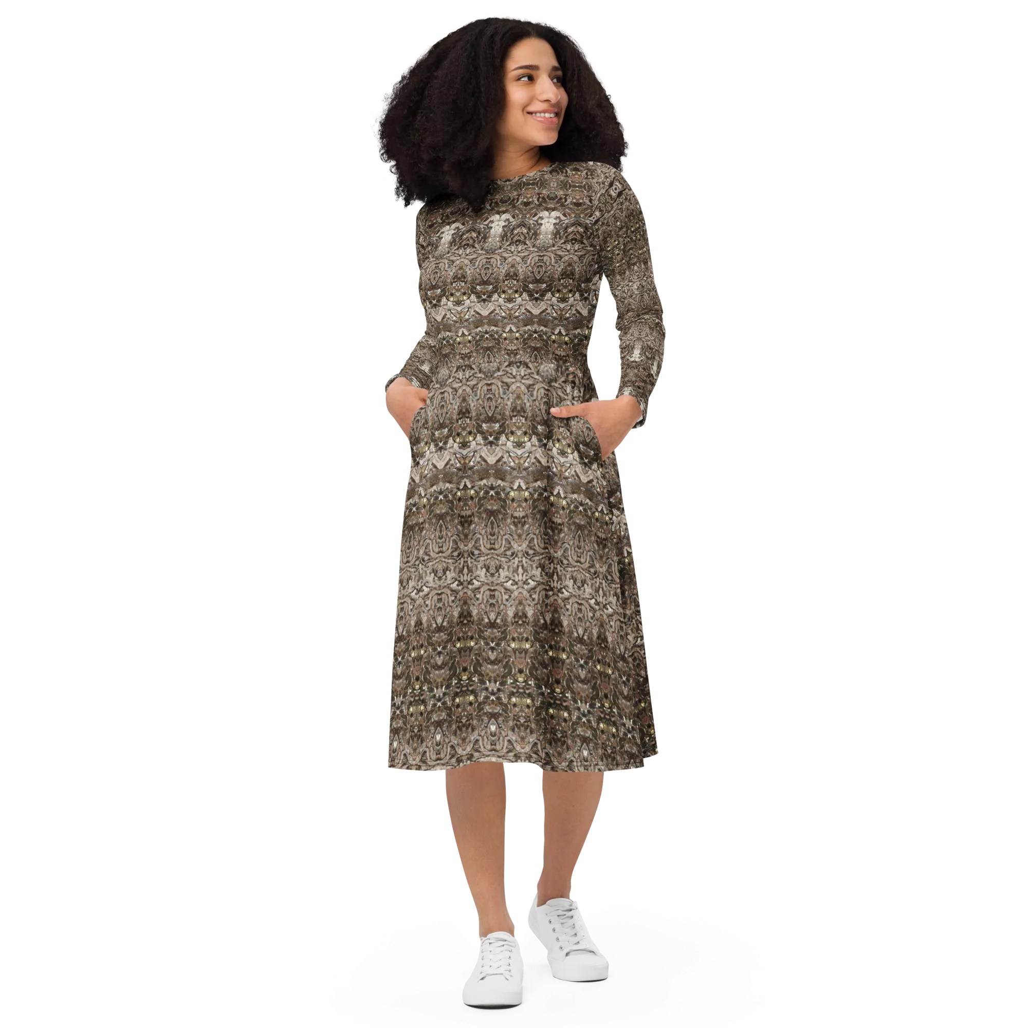 Long Sleeve Midi Dress (Her/Muliebris)(Samhain Dream Thaw 1 of 15 Unus ex Quindecim) RJSTHw2025 RJS