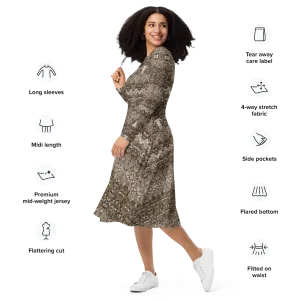 Long Sleeve Midi Dress (Her/Muliebris)(Samhain Dream Thaw 1 of 15 Unus ex Quindecim) RJSTHw2025 RJS