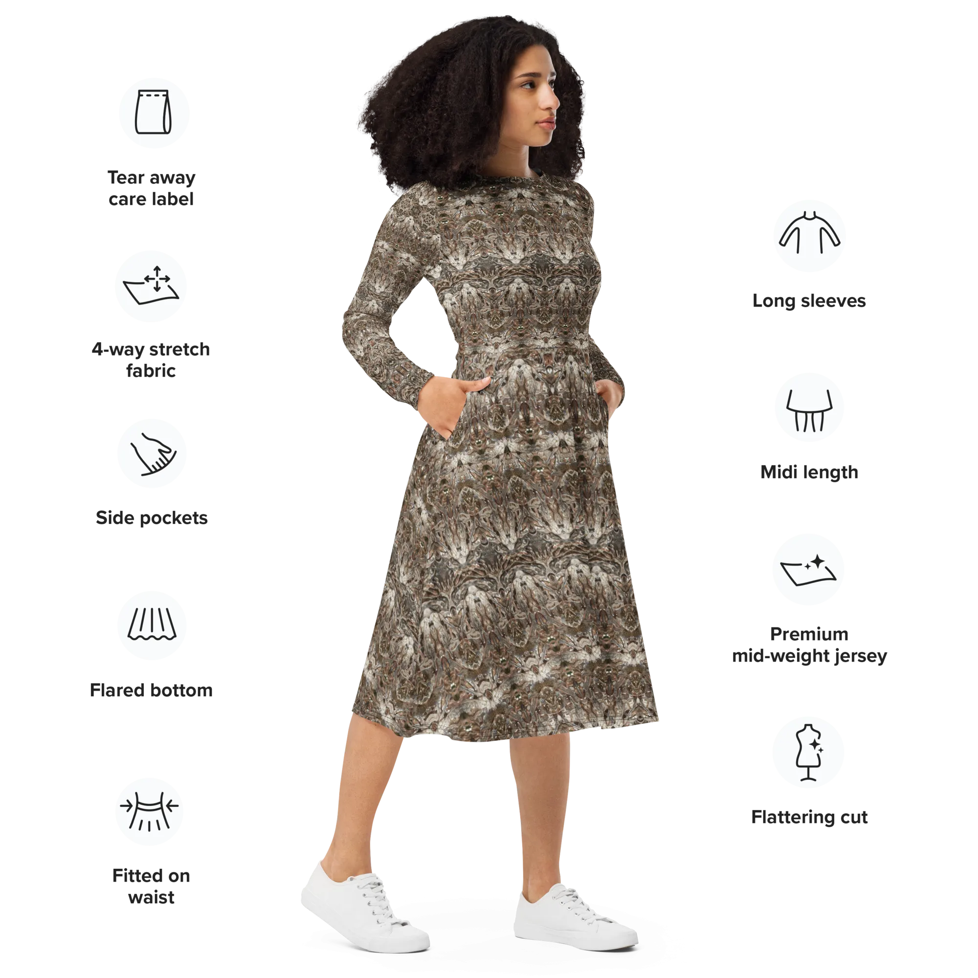 Long Sleeve Midi Dress (Her/Muliebris)(Samhain Dream Thaw 10 of 15 Decem ex Quindecim) RJSTHw2025 RJS