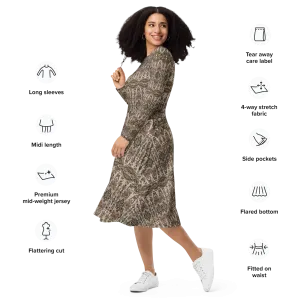 Long Sleeve Midi Dress (Her/Muliebris)(Samhain Dream Thaw 11 of 15 Undecim ex Quindecim) RJSTHw2025 RJS