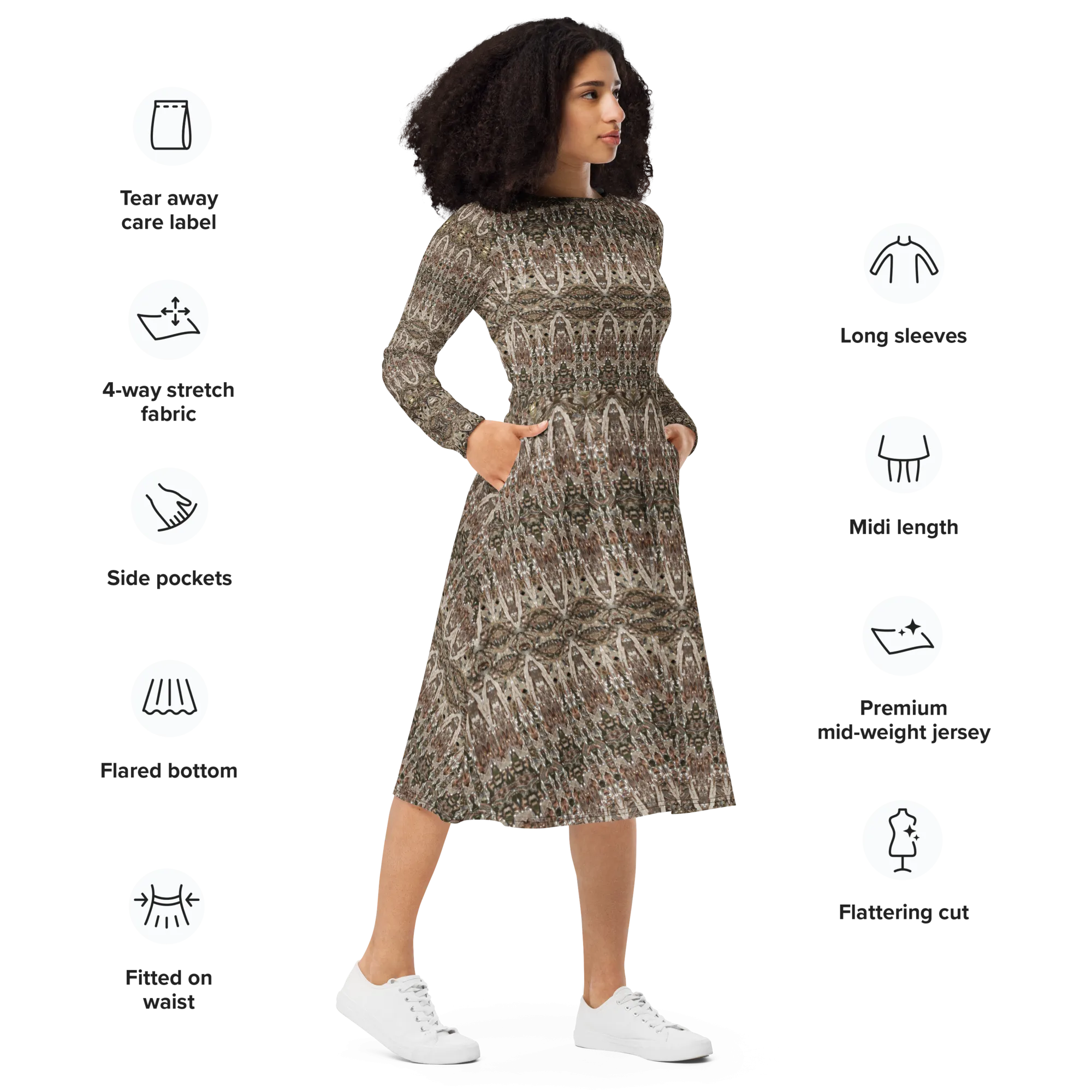 Long Sleeve Midi Dress (Her/Muliebris)(Samhain Dream Thaw 11 of 15 Undecim ex Quindecim) RJSTHw2025 RJS