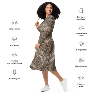 Long Sleeve Midi Dress (Her/Muliebris)(Samhain Dream Thaw 12 of 15 Duodecim ex Quindecim) RJSTHw2025 RJS