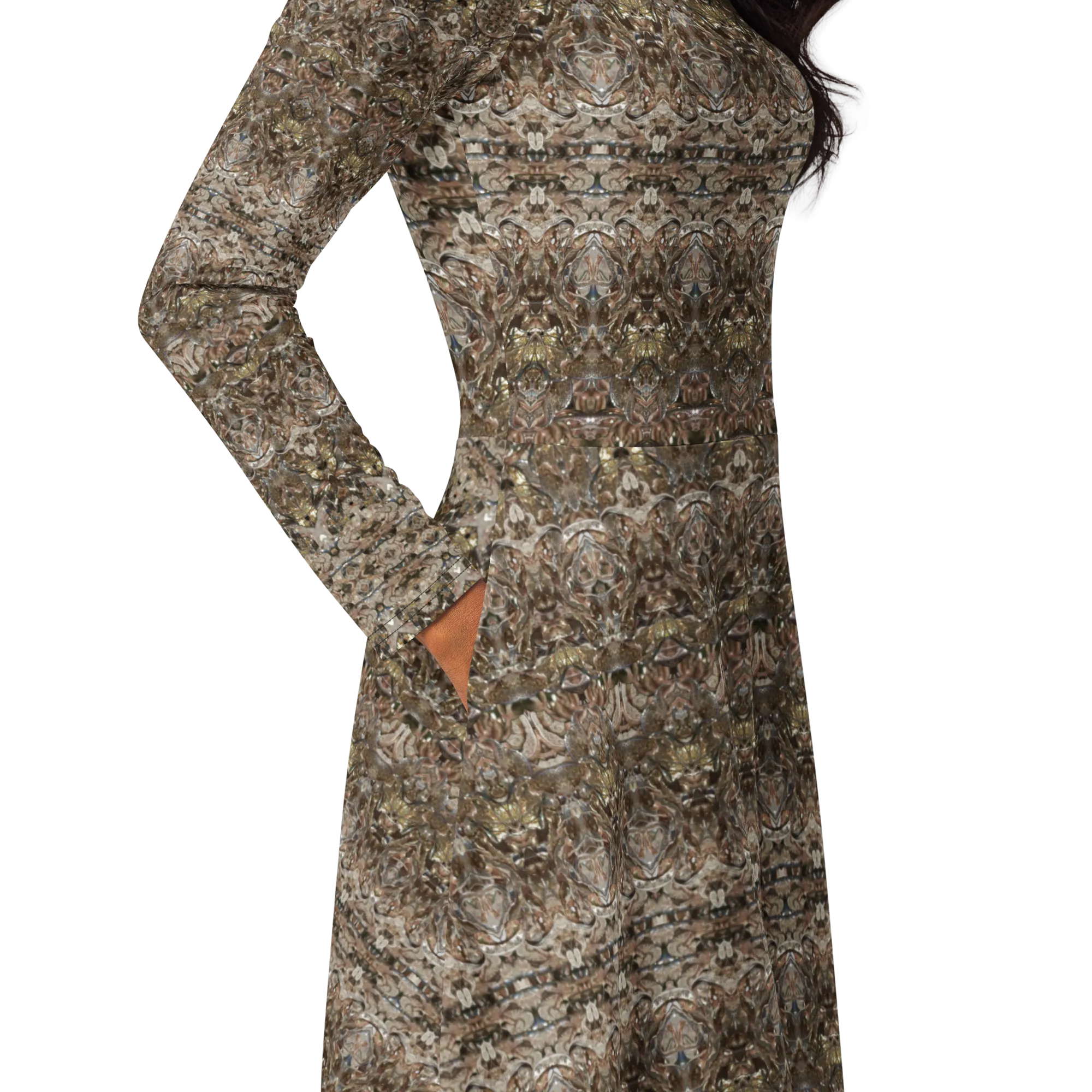 Long Sleeve Midi Dress (Her/Muliebris)(Samhain Dream Thaw 13 of 15 Tredecim ex Quindecim) RJSTHw2025 RJS