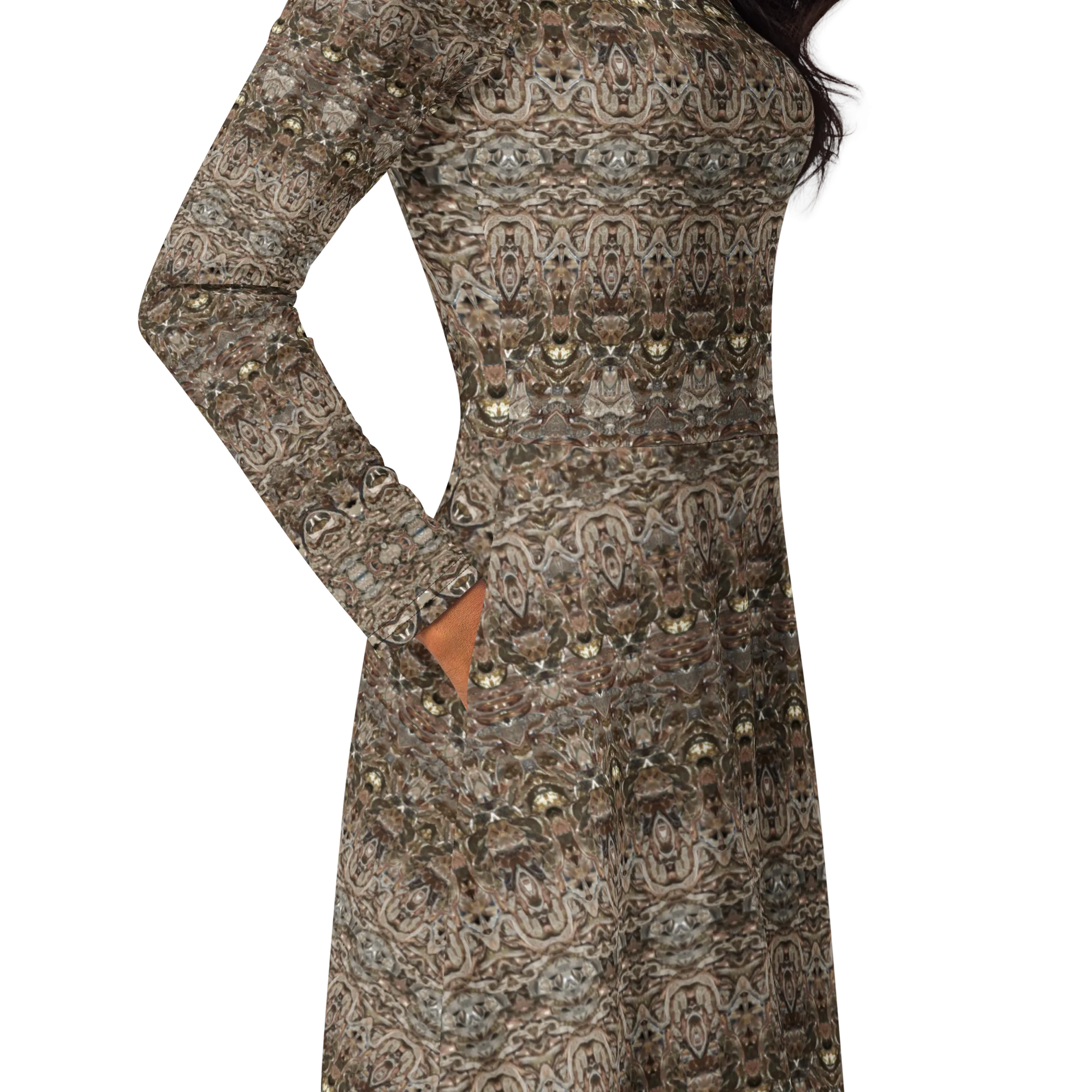 Long Sleeve Midi Dress (Her/Muliebris)(Samhain Dream Thaw 14 of 15 Quattuordecim ex Quindecim) RJSTHw2025 RJS