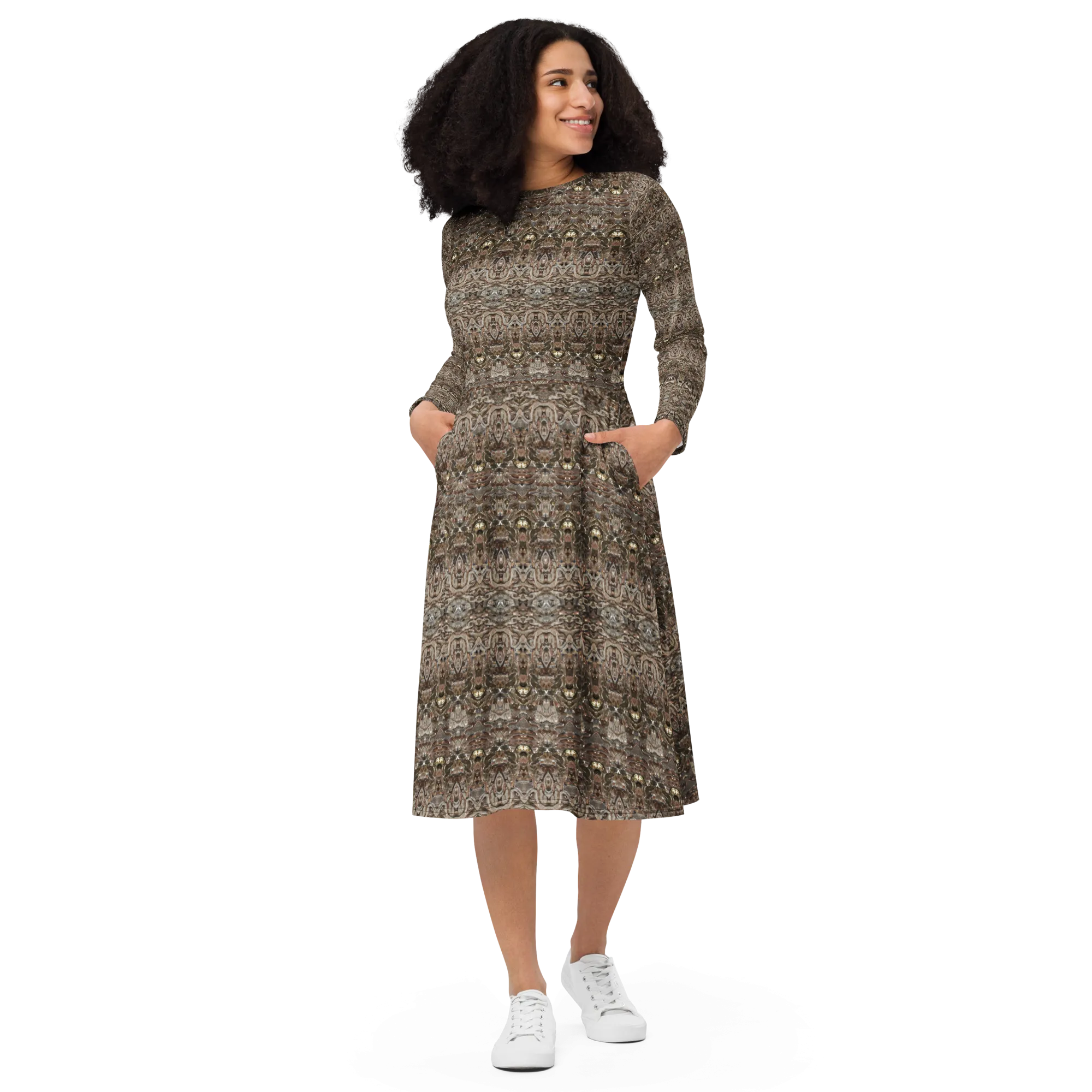 Long Sleeve Midi Dress (Her/Muliebris)(Samhain Dream Thaw 14 of 15 Quattuordecim ex Quindecim) RJSTHw2025 RJS