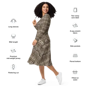 Long Sleeve Midi Dress (Her/Muliebris)(Samhain Dream Thaw 2 of 15 Duo ex Quindecim) RJSTHw2025