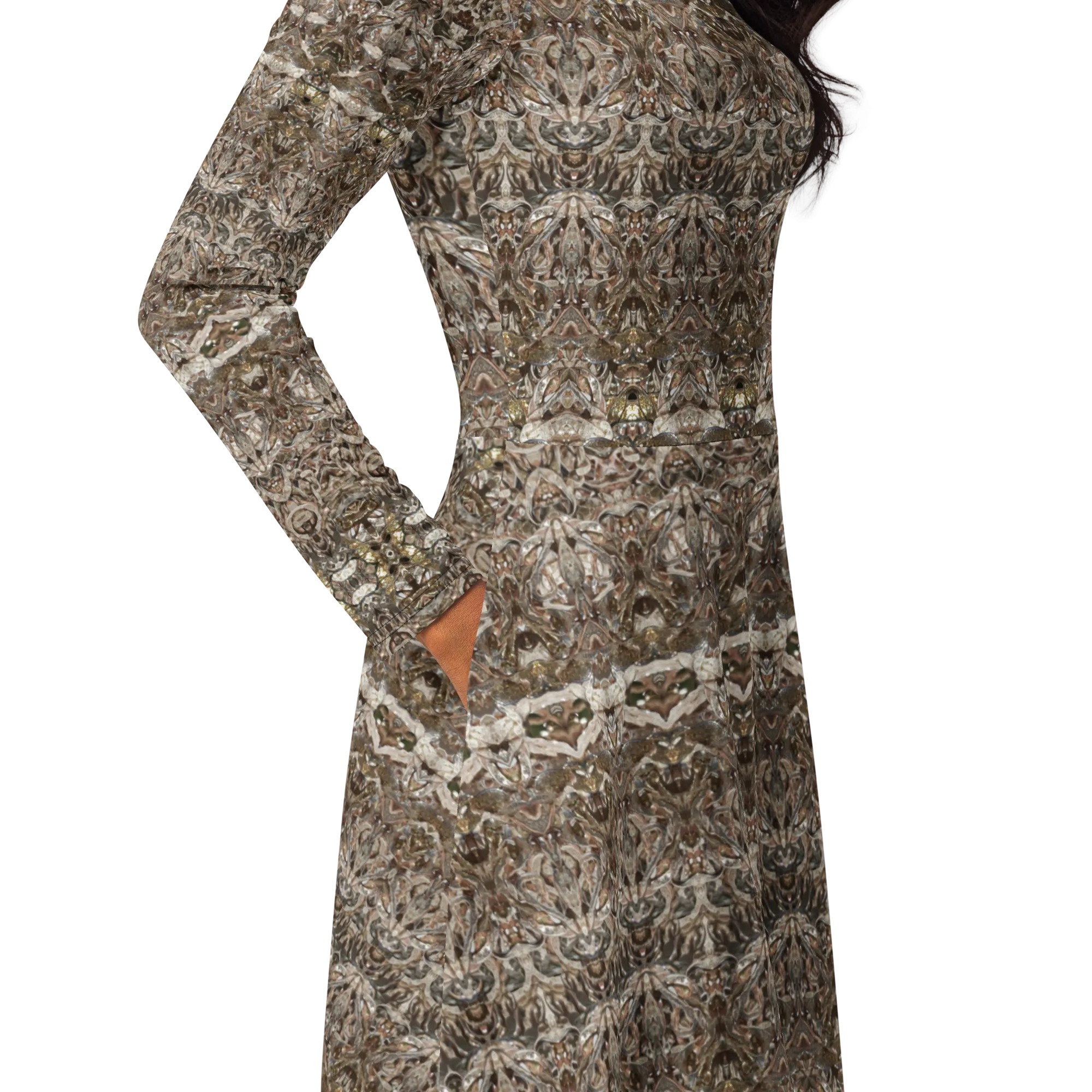 Long Sleeve Midi Dress (Her/Muliebris)(Samhain Dream Thaw 2 of 15 Duo ex Quindecim) RJSTHw2025