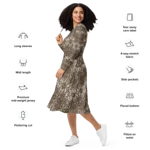 Long Sleeve Midi Dress (Her/Muliebris)(Samhain Dream Thaw 3 of 15 Tres ex Quindecim) RJSTHw2025 RJS