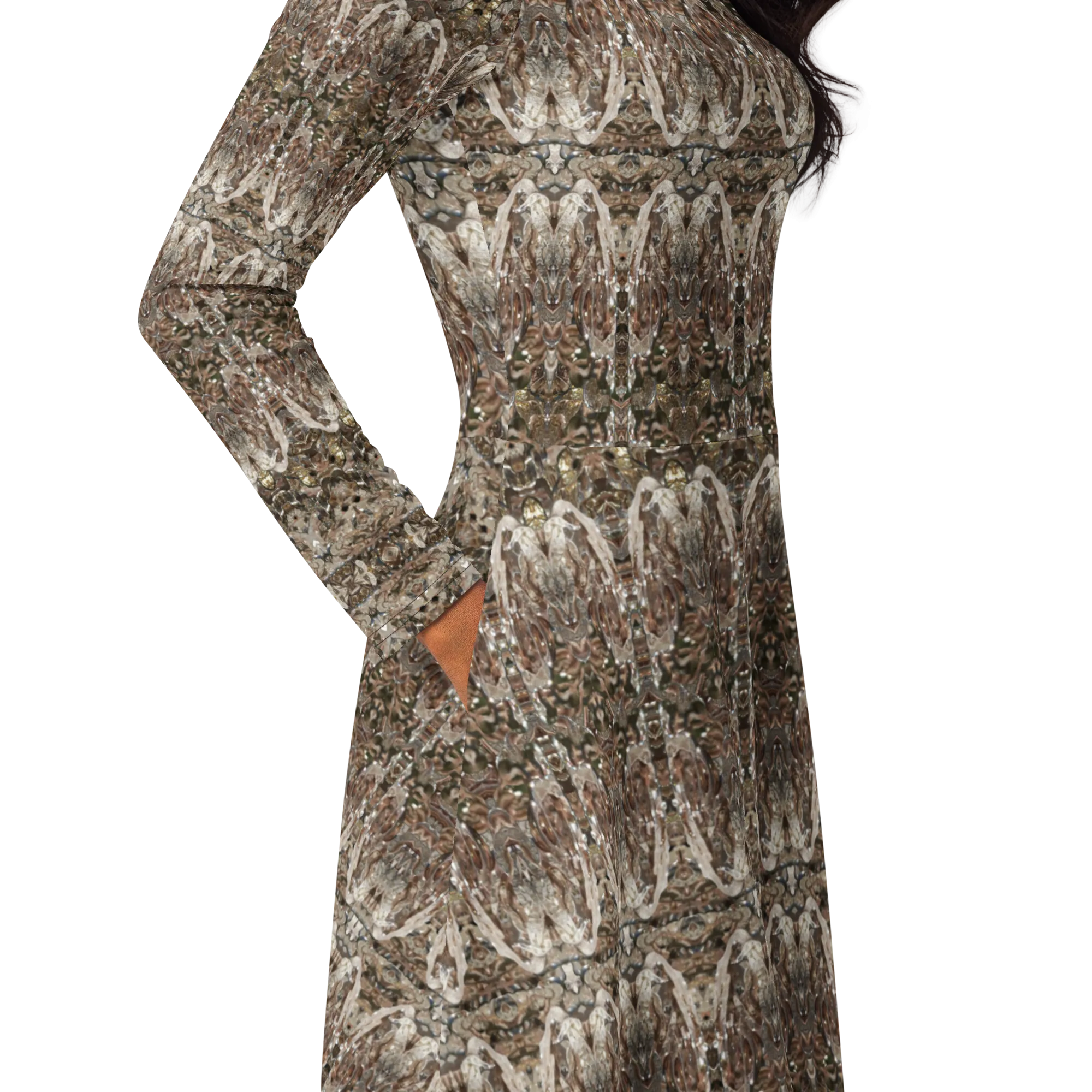 Long Sleeve Midi Dress (Her/Muliebris)(Samhain Dream Thaw 3 of 15 Tres ex Quindecim) RJSTHw2025 RJS