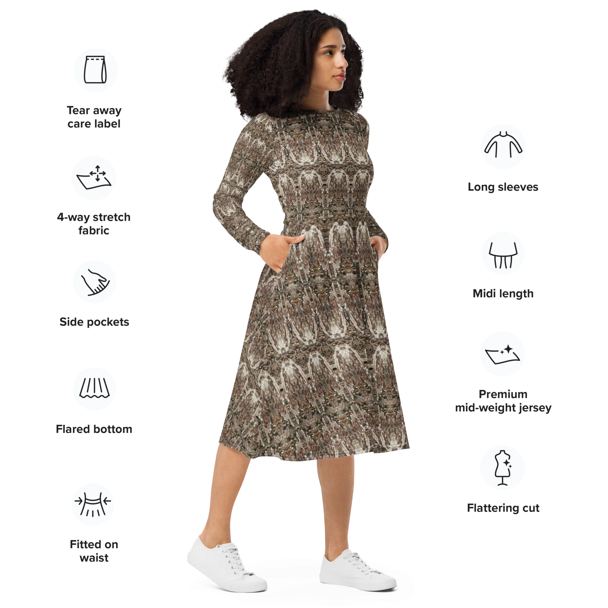 Long Sleeve Midi Dress (Her/Muliebris)(Samhain Dream Thaw 4 of 15 Quattuor ex Quindecim) RJSTHw2025 RJS