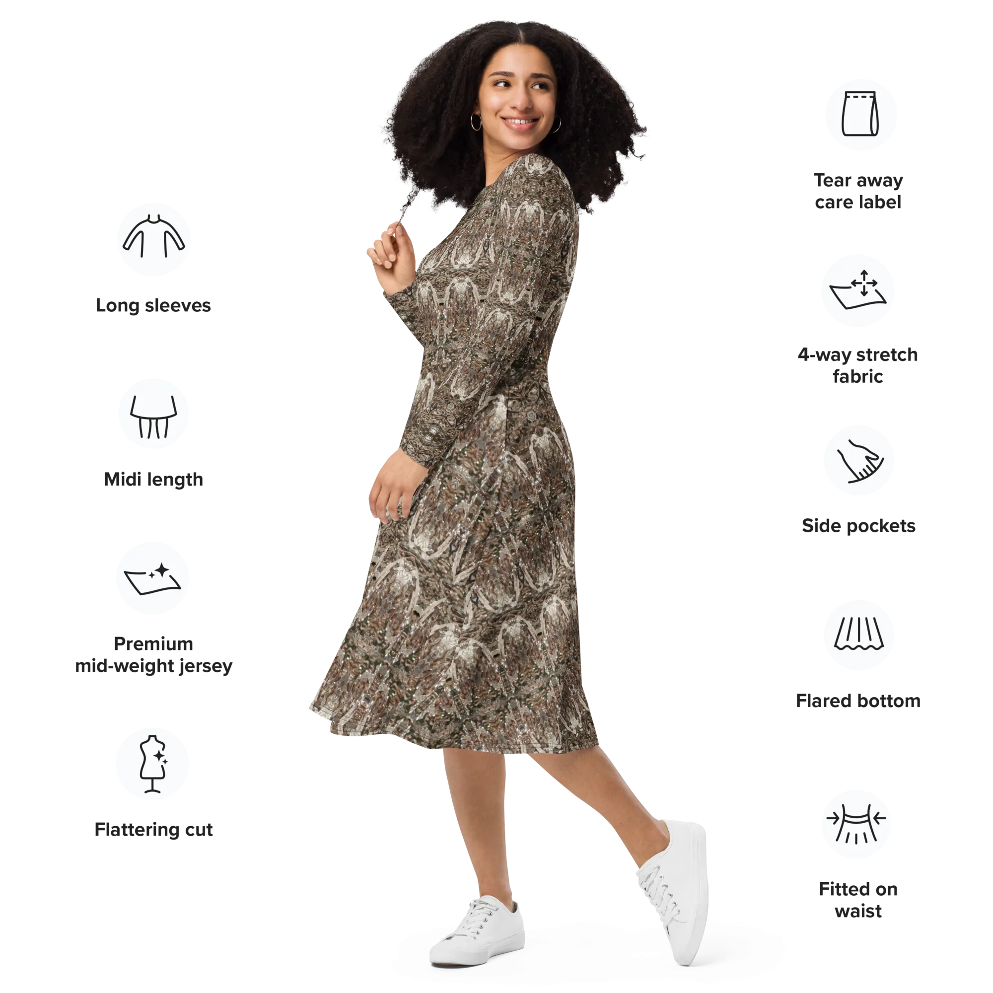 Long Sleeve Midi Dress (Her/Muliebris)(Samhain Dream Thaw 4 of 15 Quattuor ex Quindecim) RJSTHw2025 RJS
