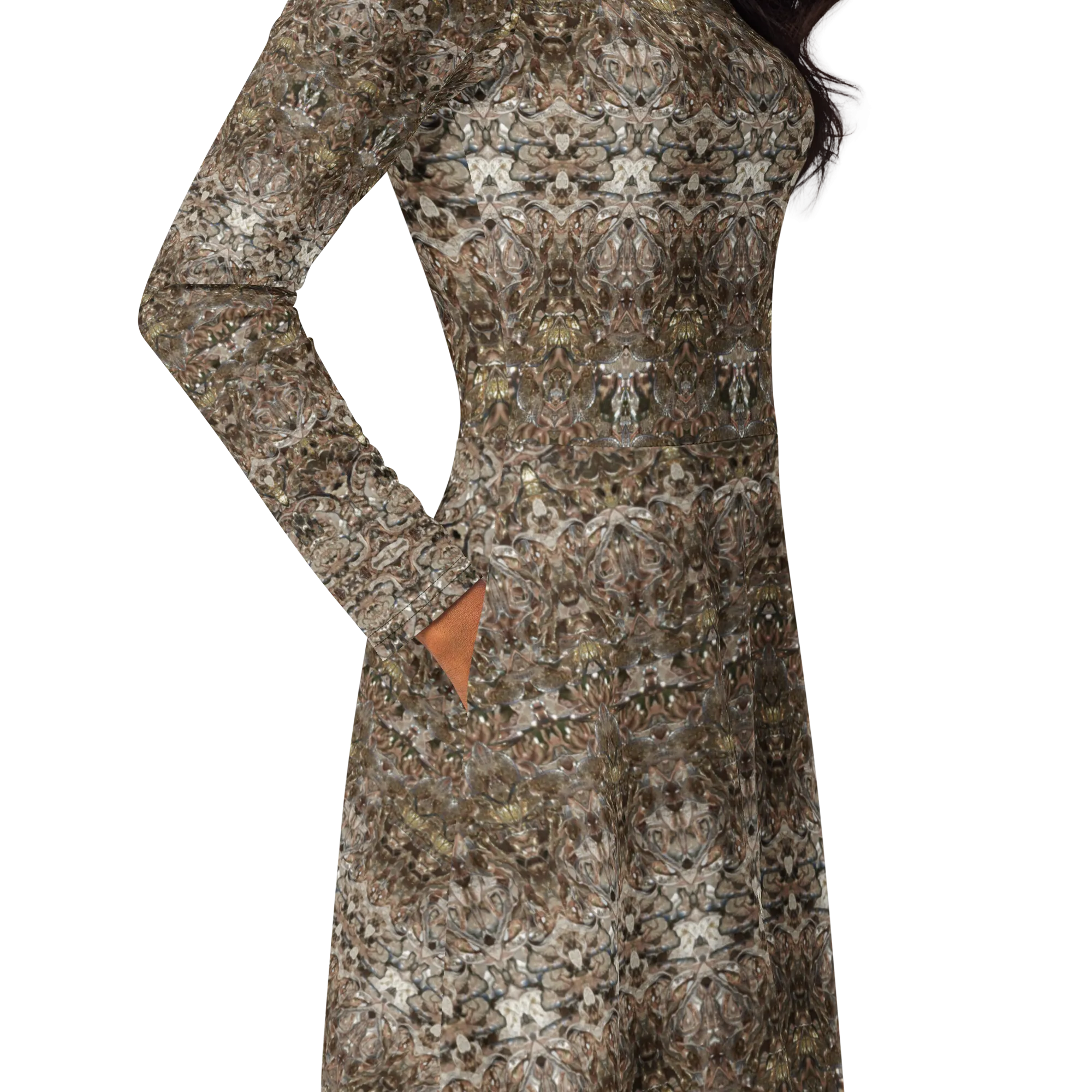 Long Sleeve Midi Dress (Her/Muliebris)(Samhain Dream Thaw 5 of 15 Quinque ex Quindecim) RJSTHw2025 RJS