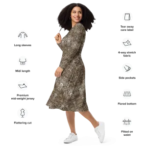 Long Sleeve Midi Dress (Her/Muliebris)(Samhain Dream Thaw 5 of 15 Quinque ex Quindecim) RJSTHw2025 RJS