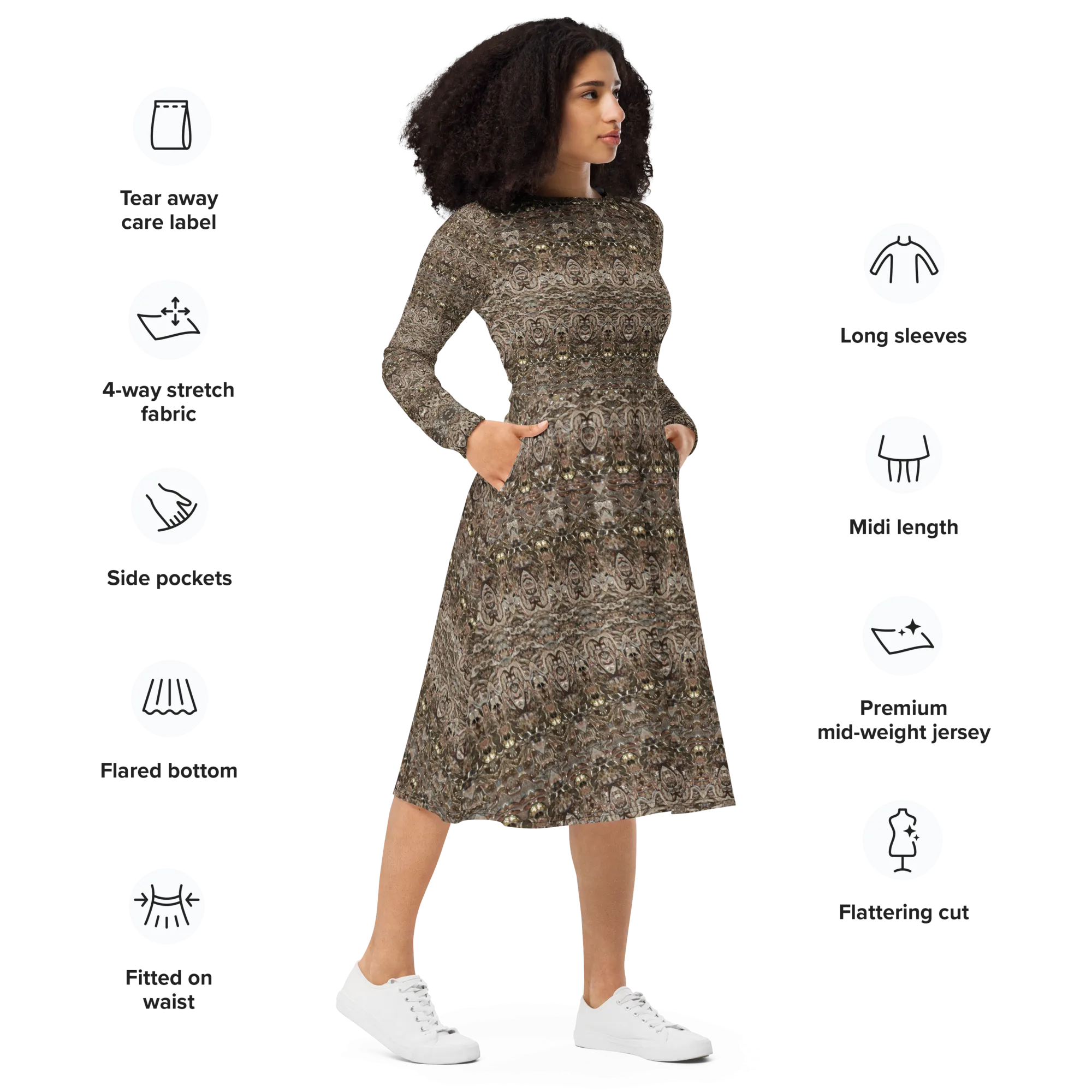 Long Sleeve Midi Dress (Her/Muliebris)(Samhain Dream Thaw 6 of 15 Sex ex Quindecim) RJSTHw2025 RJS