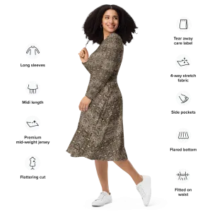 Long Sleeve Midi Dress (Her/Muliebris)(Samhain Dream Thaw 6 of 15 Sex ex Quindecim) RJSTHw2025 RJS