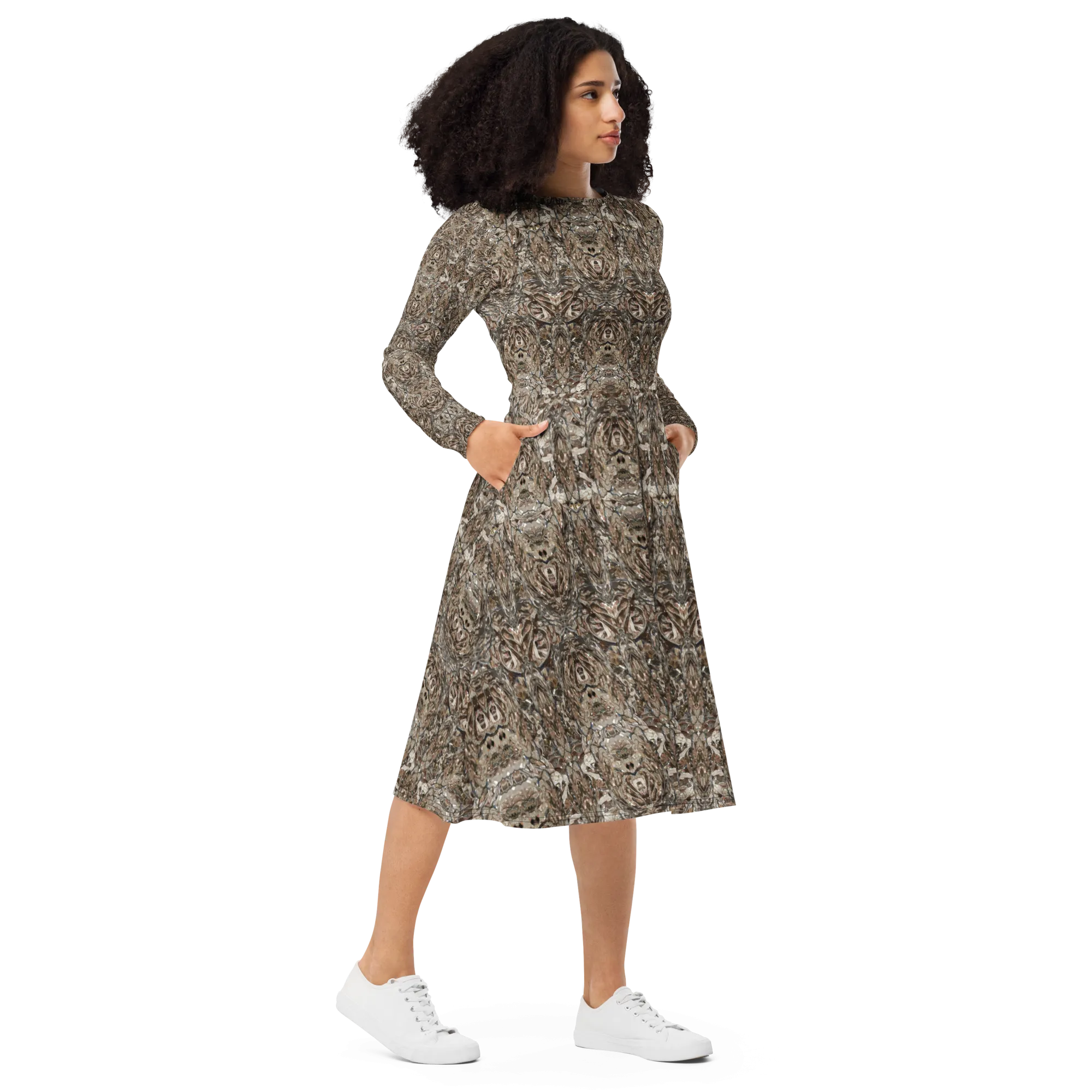 Long Sleeve Midi Dress (Her/Muliebris)(Samhain Dream Thaw 7 of 5 Septem ex Quindecim) RJSTHw2025 RJS