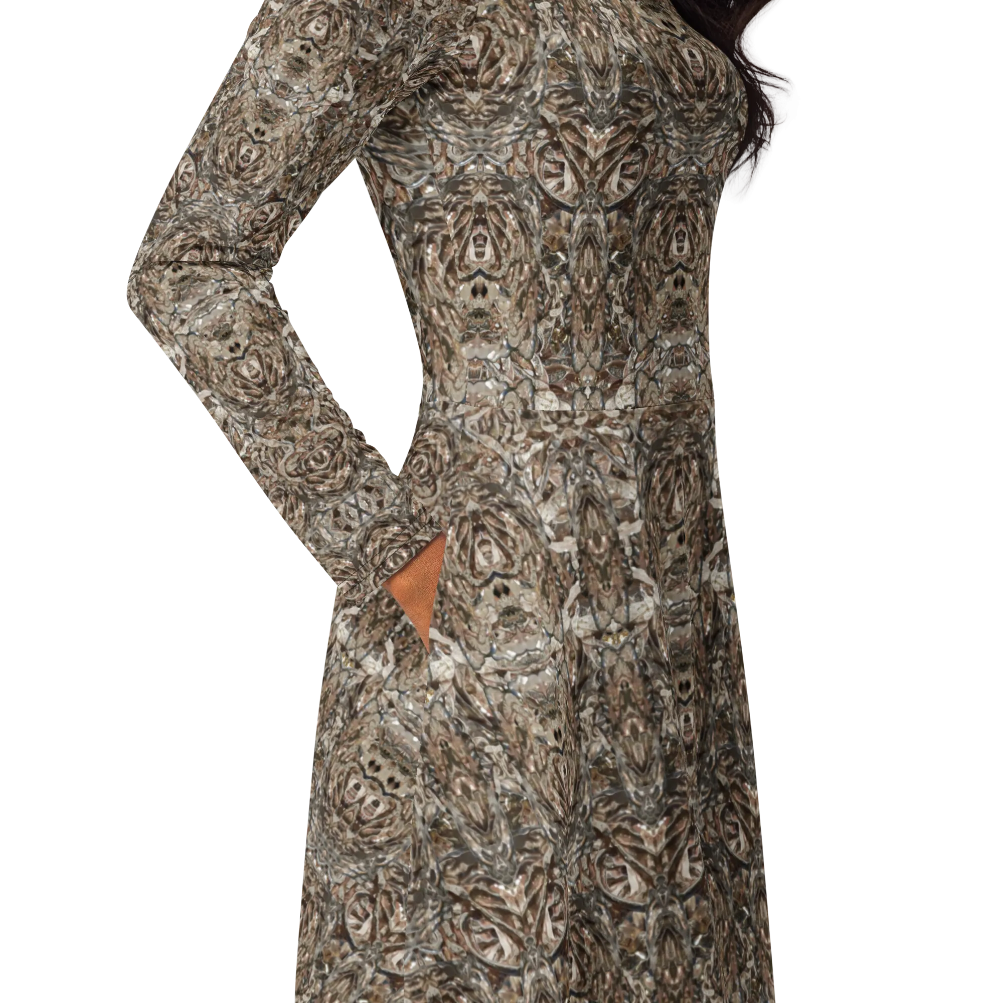 Long Sleeve Midi Dress (Her/Muliebris)(Samhain Dream Thaw 7 of 5 Septem ex Quindecim) RJSTHw2025 RJS