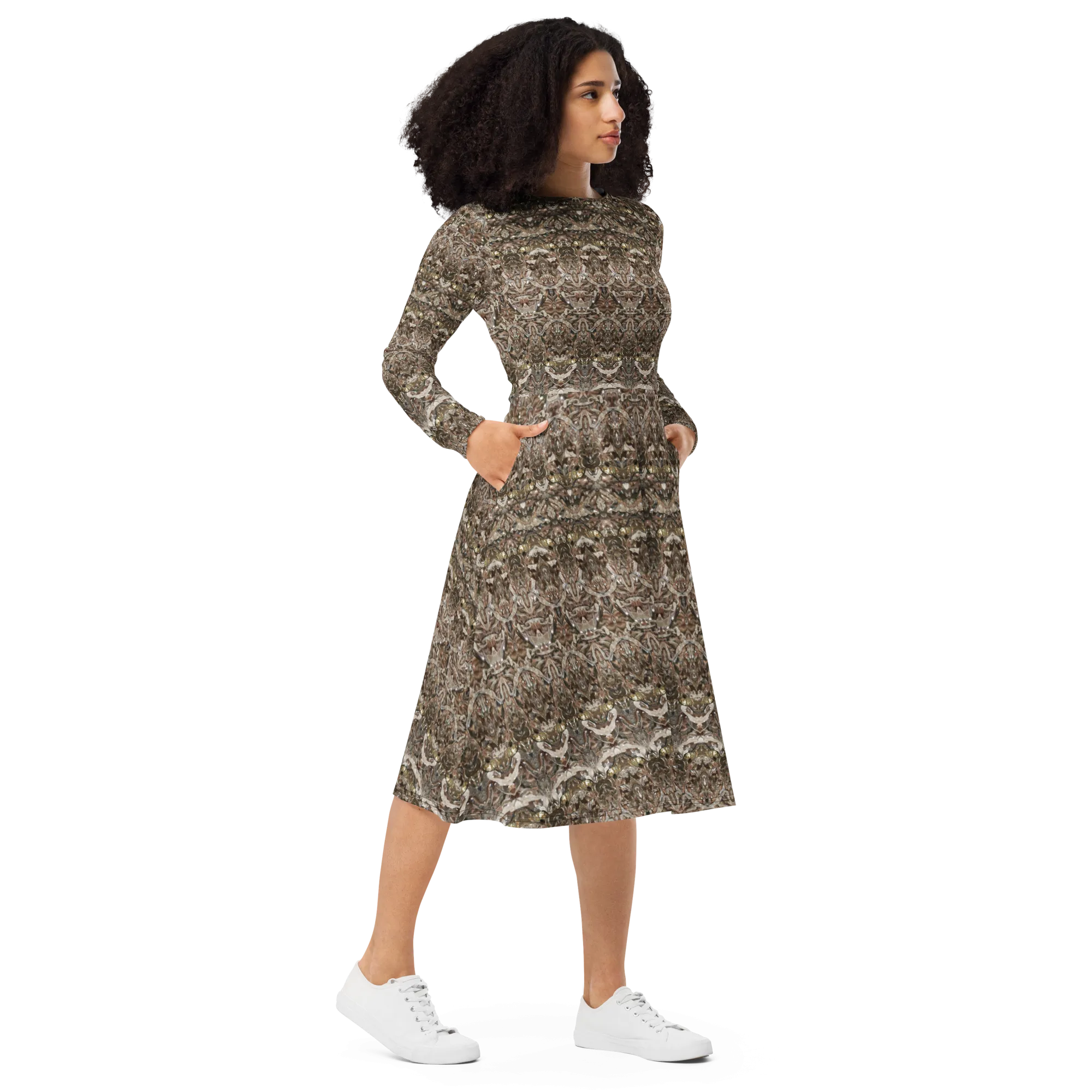 Long Sleeve Midi Dress (Her/Muliebris)(Samhain Dream Thaw 9 of 15 Novem ex Quindecim) RJSTHw2025 RJS